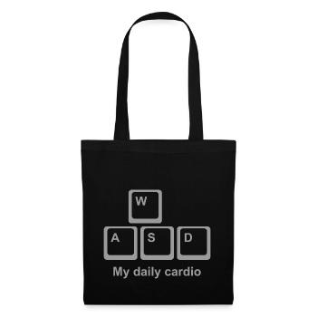 WASD Shirt – Funny Gamer Joke for PC Players - Tote Bag - black - Front