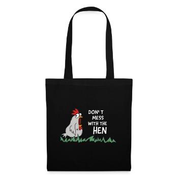 don't mess with the hen chicken - Tote Bag - black - Front
