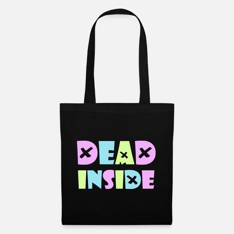 Dead Inside Kawaii Emo Punk Rock Anime Gothic Goth - Stoffbeutel - Schwarz