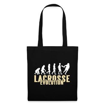 Lacrosse Evolution Funny Sports Humor Parody - Tote Bag - black - Front