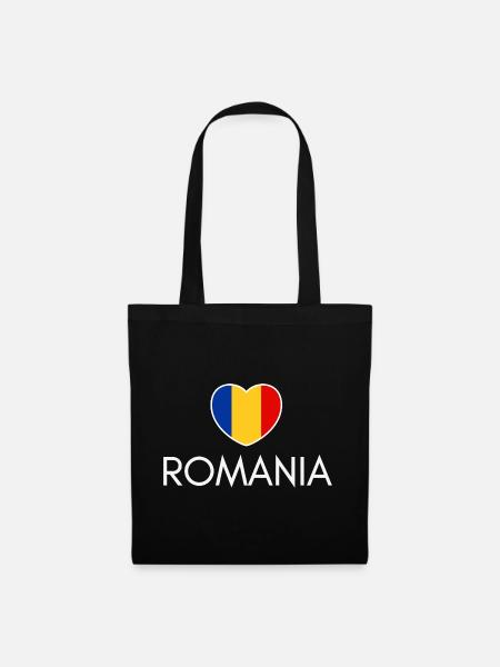 Ich liebe Rumänien, rumänischen Stolz - Stoffbeutel - Schwarz