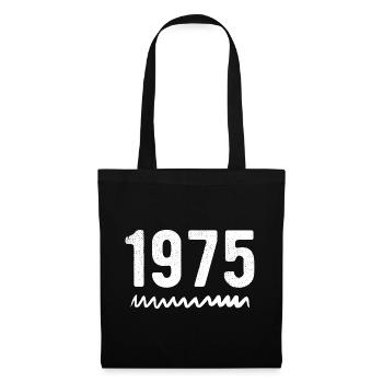 1975 Jubiläum 1975 Retro 1975 - Stoffbeutel - Schwarz - Vorne