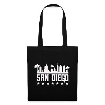 San Diego Skyline Palm Vista - Sac en tissu - noir - Devant