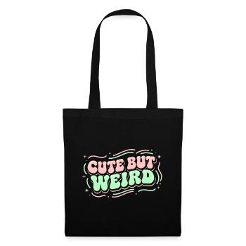 Cute but Weird - Retro 70s Aesthetic Design - Stoffbeutel - Schwarz - Vorne