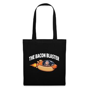 Bacon Blaster : design drôle de fusée Space Pig - Sac en tissu - noir - Devant