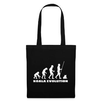 Évolution du koala - Sac en tissu - noir - Devant