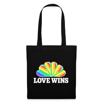 Love Wins - Rainbow Statement Design - Sac en tissu - noir - Devant