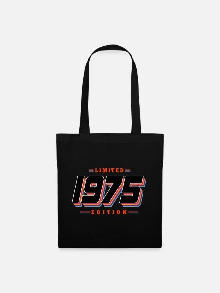 51. Geburtstag Limited Edition Jahrgang 1975 - Stoffbeutel - Schwarz