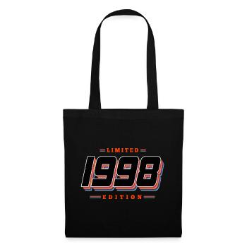 28. Geburtstag Limited Edition Jahrgang 1998 - Stoffbeutel - Schwarz - Vorne