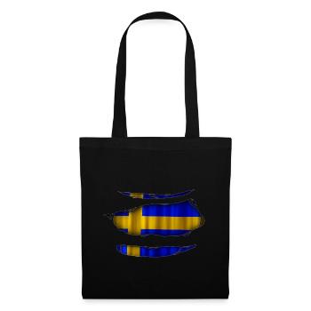 Sweden flag torn 017 - Tote Bag - black - Front