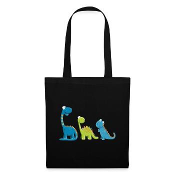 Lustige Dinosaurier Arten I Dino Kinder Geschenk - Stoffbeutel - Schwarz - Vorne
