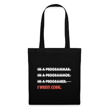 Cadeau drôle de codeur - Sac en tissu - noir - Devant