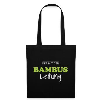 Bambusleitung Lustiger Gamer Spruch Gaming Zocker - Stoffbeutel - Schwarz - Vorne