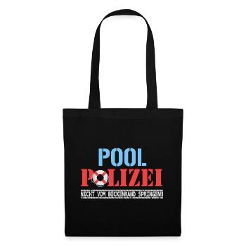 Bademeister Schwimmen Freibad Schwimmbad Geschenk - Stoffbeutel - Schwarz - Vorne