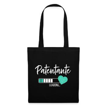 Patentante Loading Herz Patin Patenkind Junge - Stoffbeutel - Schwarz - Vorne