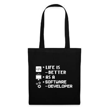 Software Development Software Developer Developer - Tote Bag - black - Front
