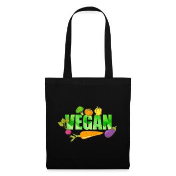 Go Vegan Vegan Vegetarian Vegetables instead of meat - Tote Bag - black - Front