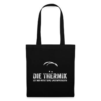 Die Thermik ist mir nicht unsympathisch - Stoffbeutel - Schwarz - Vorne
