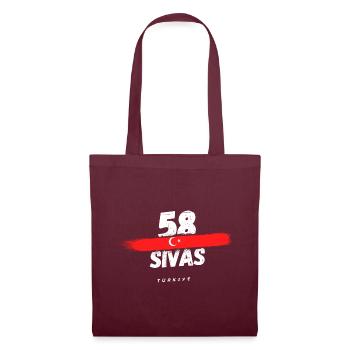 Sivas 58 Türkiye Türkei - Stoffbeutel - Burgunderrot - Vorne
