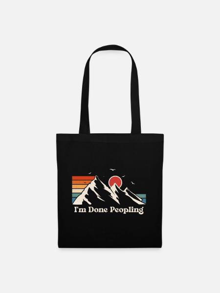 I'm Done Peopling - Stoffbeutel - Schwarz