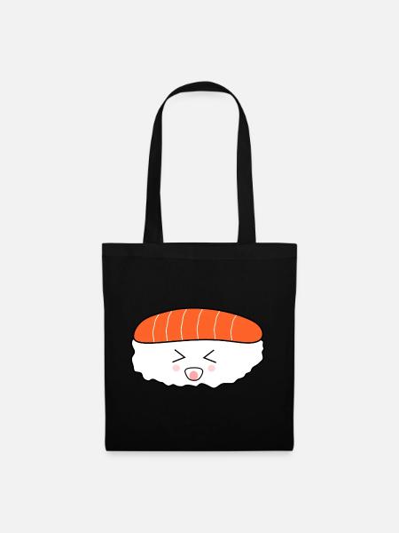 Kawaii food Kawaii Kostüm Kawaii Sticker lustig - Stoffbeutel - Schwarz