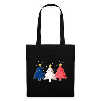 Joyeux Noël Christmas trees France flag - Tote Bag - black - Front