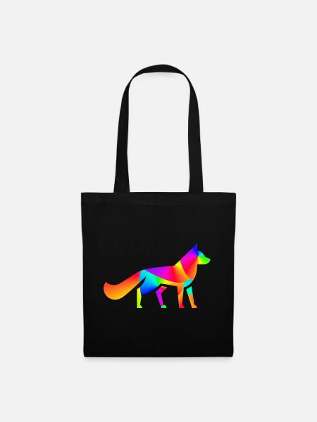 Gradient Fox - Stoffbeutel - Schwarz