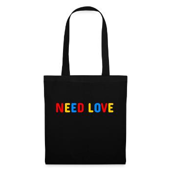 Need Love - Stoffbeutel - Schwarz - Vorne