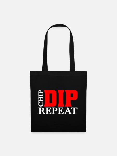 Chip Dip Repeat 12 - Stoffbeutel - Schwarz