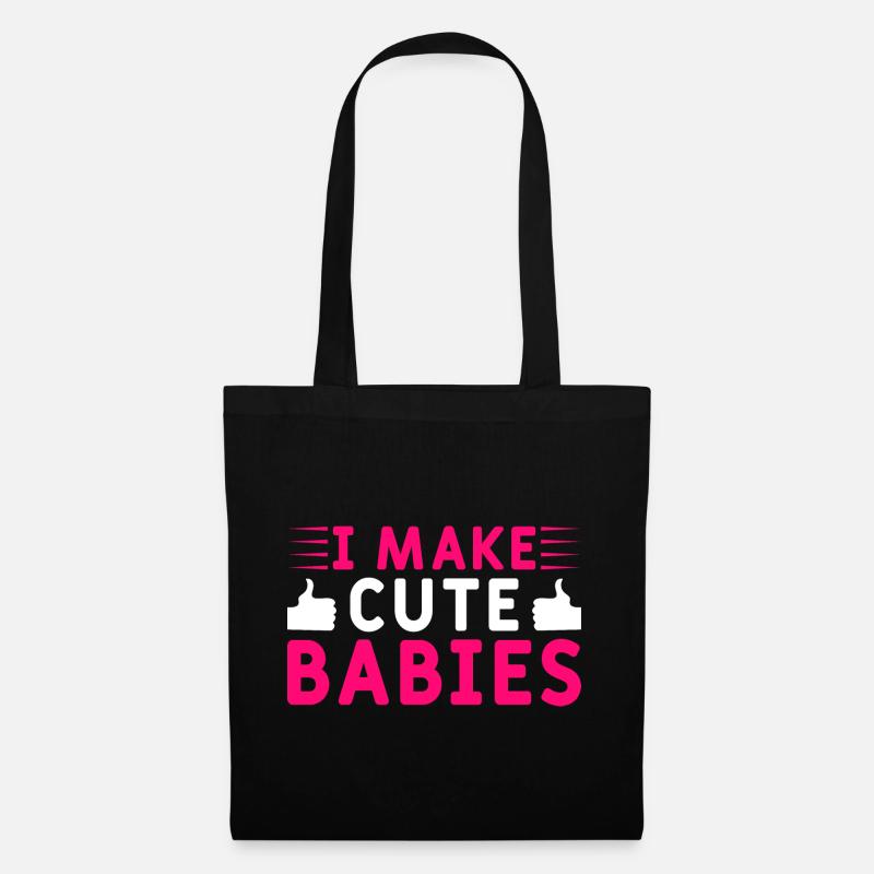 I Make Cute Babies - Stoffbeutel - Schwarz