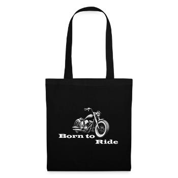 Né pour rouler blanc - Sac en tissu - noir - Devant