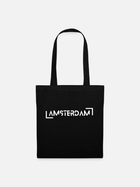 Amsterdam - Stoffbeutel - Schwarz