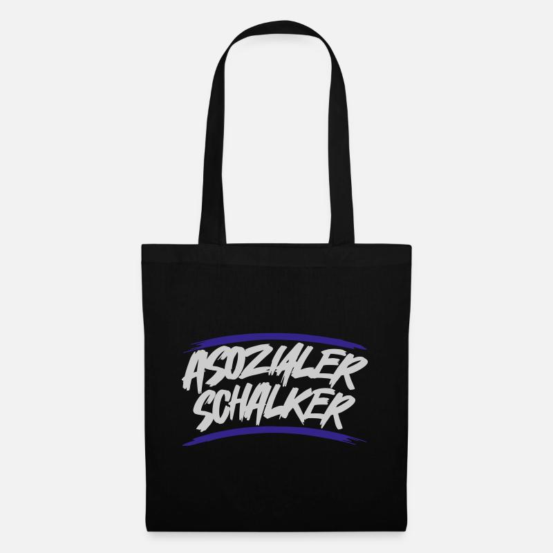 Asozialer Schalker | Gelsenkirchen Schalke - Stoffbeutel - Schwarz