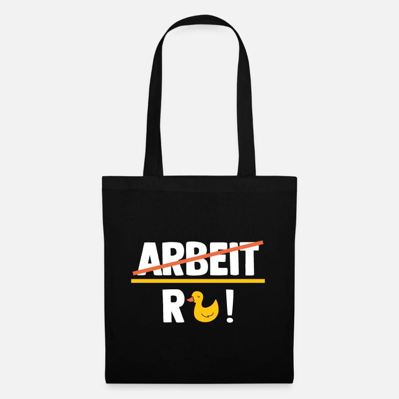 Ruhestand Pension Rente Rentner - Stoffbeutel - Schwarz