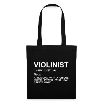 Dictionnaire du violoniste - Sac en tissu - noir - Devant