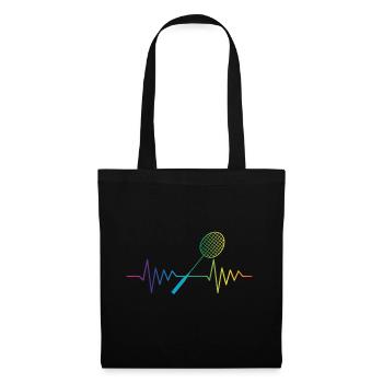 Badminton Heartbeat - Tote Bag - black - Front