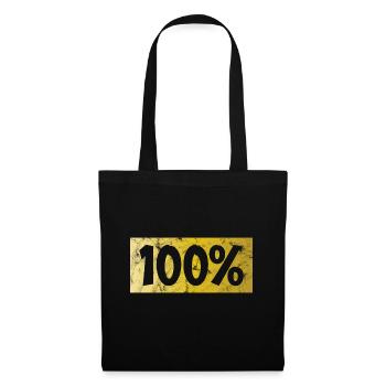100% - Sac en tissu - noir - Devant