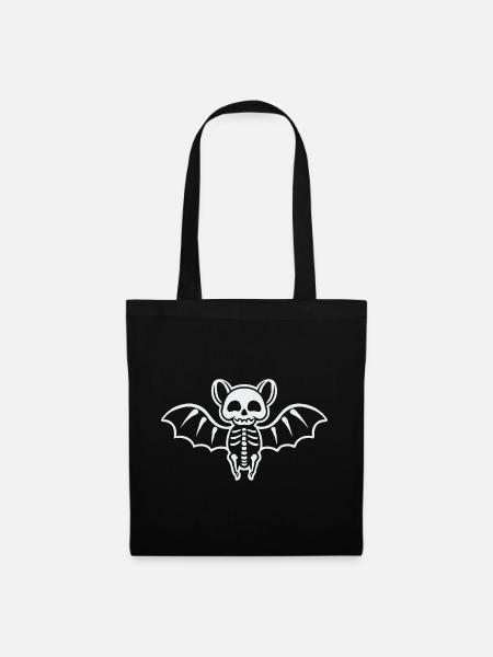 Cute Bat Skeleton - Stoffbeutel - Schwarz