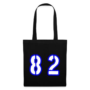 82 Symbole numérique - Sac en tissu - noir - Devant