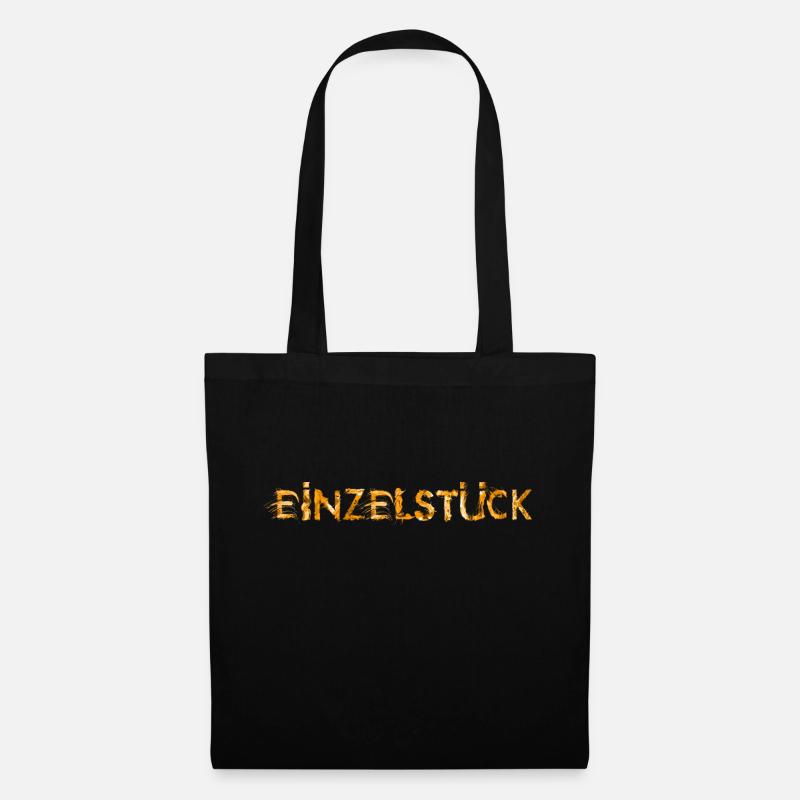 Einzelstück orange - Stoffbeutel - Schwarz