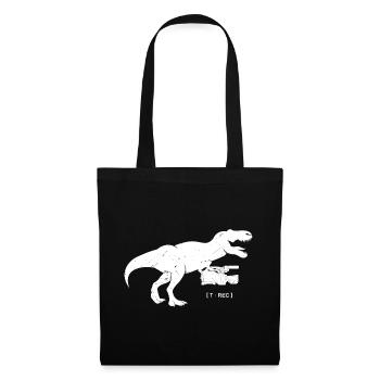 T-Rex Retro Recorder Silhouette - Sac en tissu - noir - Devant