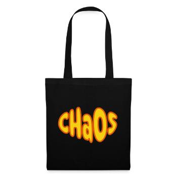 Chaos Lettering Retro Yellow Orange - Tote Bag - black - Front