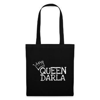 Reine Darla Lettrage À La Main Design - Sac en tissu - noir - Devant