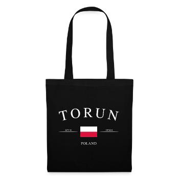 Toruń, Pologne – Souvenir et cadeau de Noël - Sac en tissu - noir - Devant