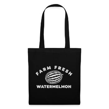 Pastèque fraîche de la ferme - Sac en tissu - noir - Devant