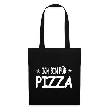 Pizza - Sac en tissu - noir - Devant