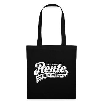 Rente 2026 | Retraite | Maison d’hôtes | J’ai fini - Sac en tissu - noir - Devant