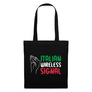 Italian Wireless Signal Italy Italian Wi-Fi - Tote Bag - black - Front