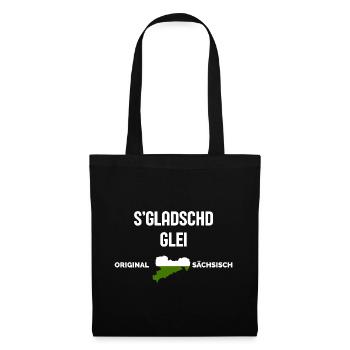 S’Gladschd Glei Dicton Est-Allemand - Sac en tissu - noir - Devant