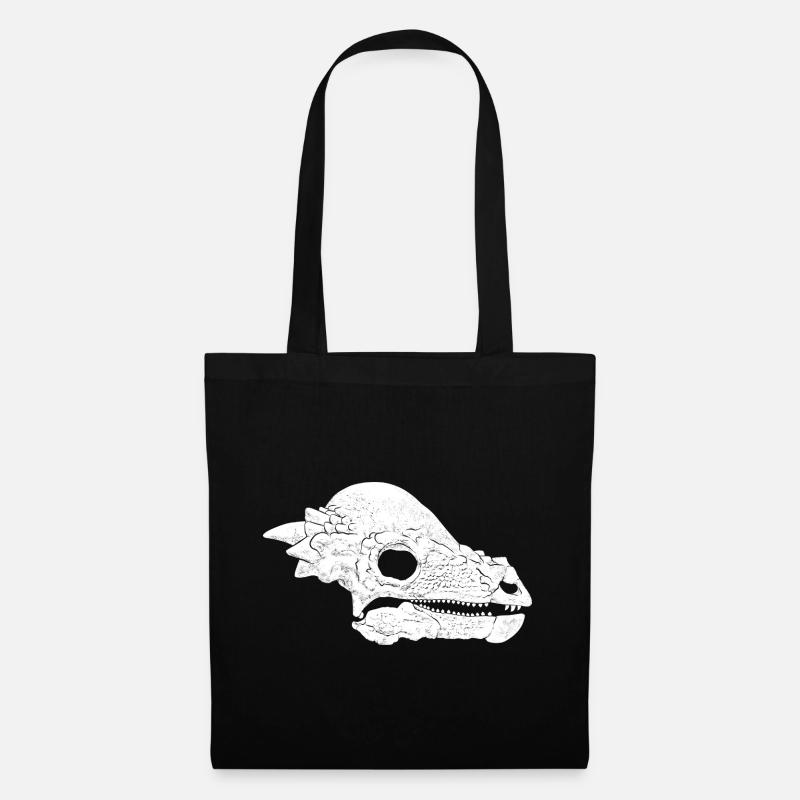 Pachycephalosaurus Fossil Schädel - Stoffbeutel - Schwarz
